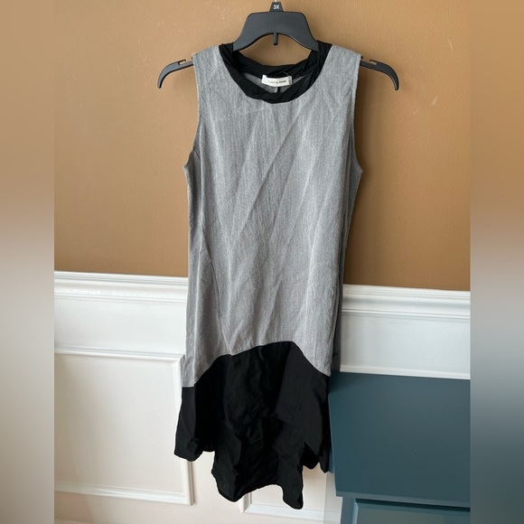 Glam & Fame Midi Gray and Black ColorBlock Sheath Dress Size Small - Picture 3 of 7